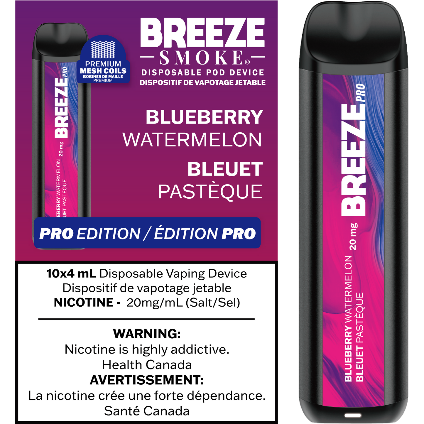 Breeze Pro 20mg 2000 Puffs