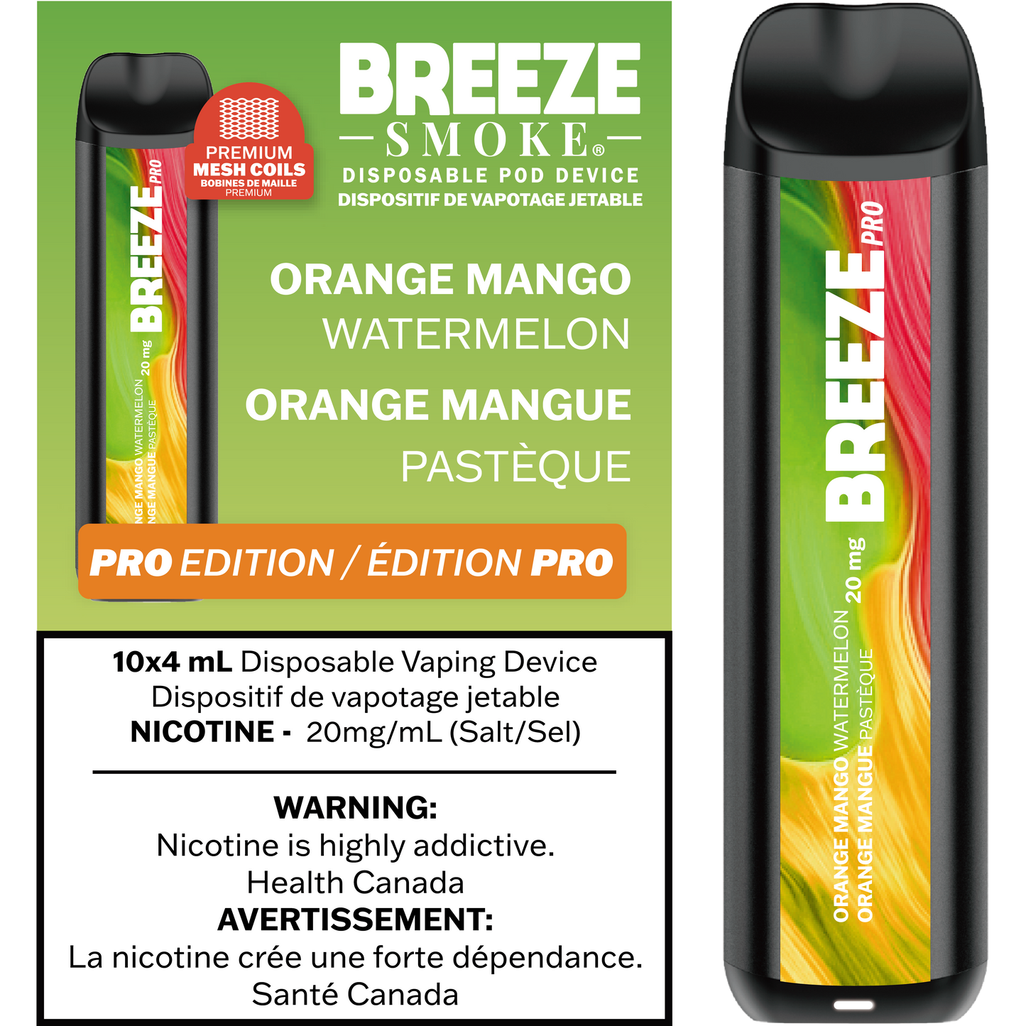 Breeze Pro 20mg 2000 Puffs